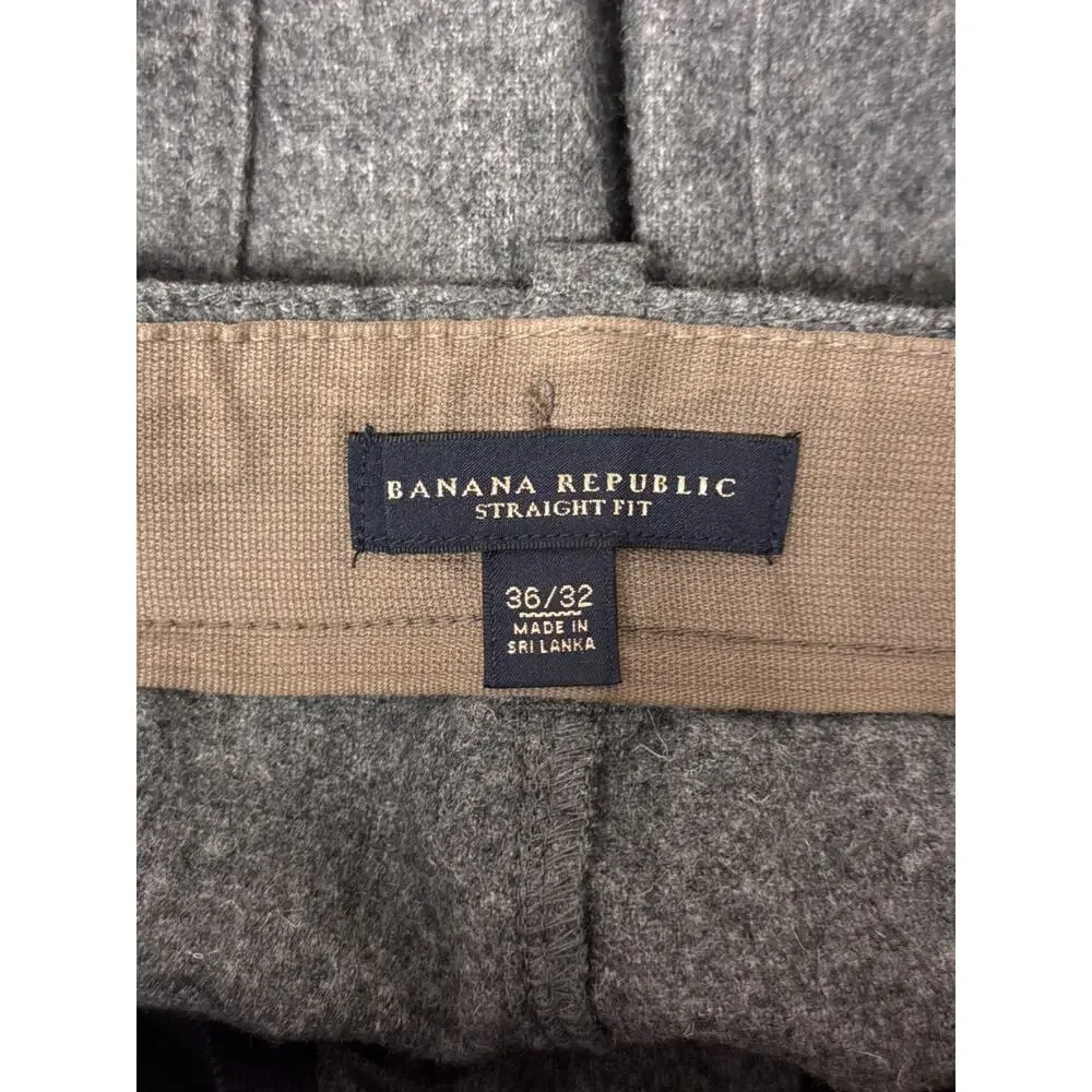 Vintage Banana Republic Pants 36 x 32 Mens Wool Flannel Officer Military Cargo